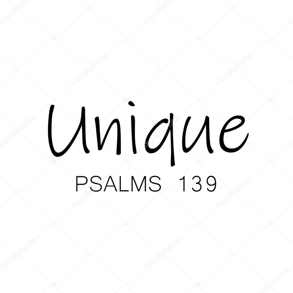 Christian Quote, Biblical Phrase from Psalm 139, Unique 