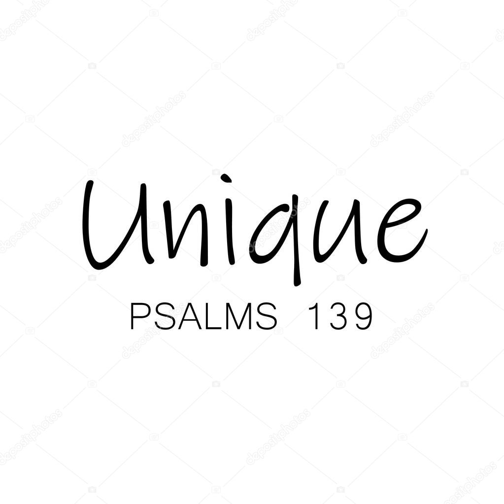 Christian Quote, Biblical Phrase from Psalm 139, Unique