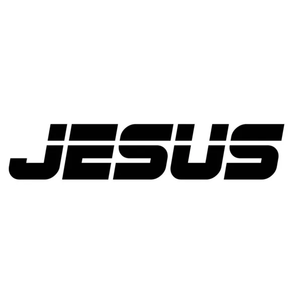 Jesus Text Design Für Druck Oder Verwendung Als Poster Karte — Stockvektor