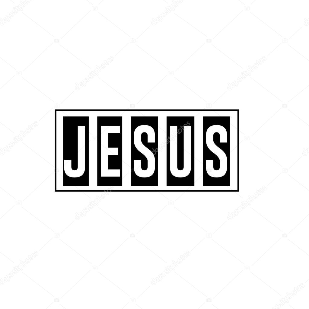 Christian faith, Jesus name text design, typography for print or use as poster, card, flyer or T Shirt