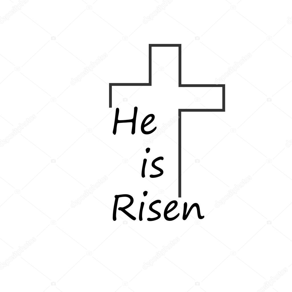 Happy Easter, typography for print or use as poster, card, flyer or T shirt