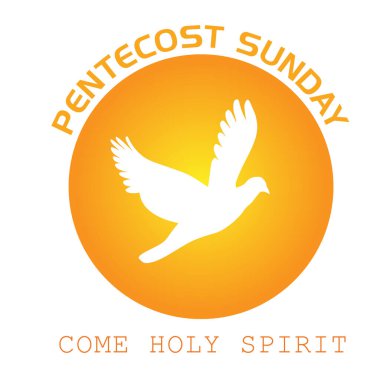 Baskı için Pentecost Pazar Özel Kartı 