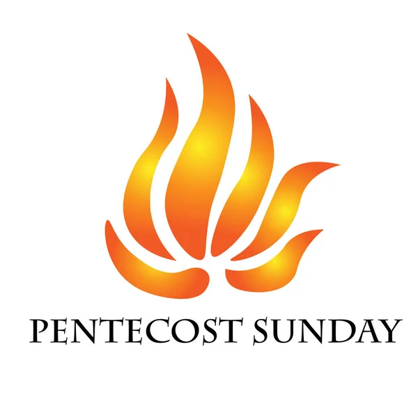 Pentecostes Sunday Special Card Para Impressão — Vetor de Stock