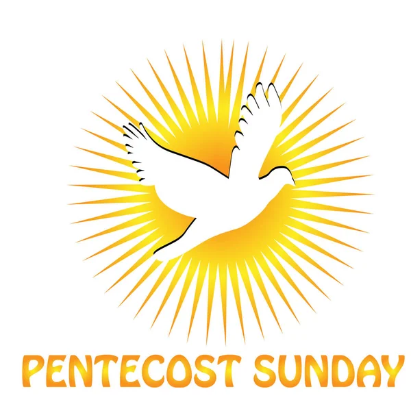 Pentecostes Sunday Special Card Para Impressão — Vetor de Stock