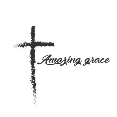 Amazing Grace, Hristiyan inancı, Baskı için tipografi ya da poster, kart, broşür ya da tişört olarak kullanmak 