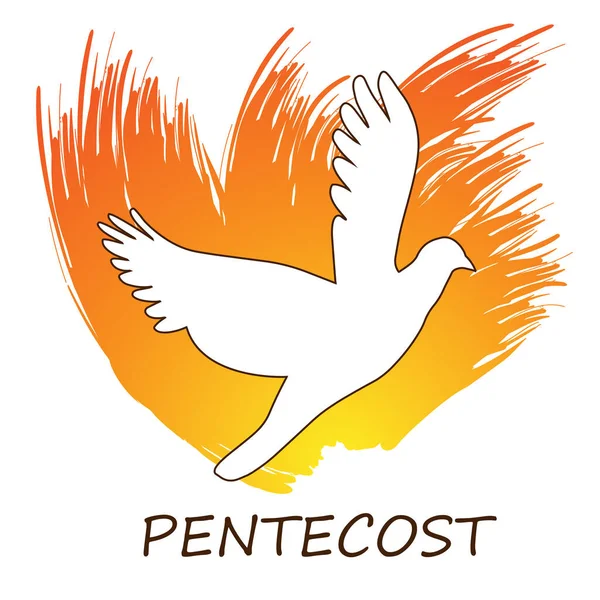 Diseño Especial Del Domingo Pentecostés Tipografía Para Imprimir Usar Como — Archivo Imágenes Vectoriales