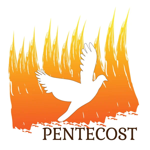 Pentecost Sunday Special Design Τυπογραφία Για Εκτύπωση Χρήση Αφίσα Κάρτα — Διανυσματικό Αρχείο