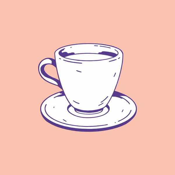 Una taza. Ilustración vectorial . — Archivo Imágenes Vectoriales