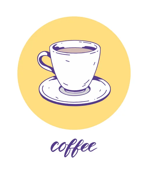 Una tazza di caffè. Immagine vettoriale . — Vettoriale Stock