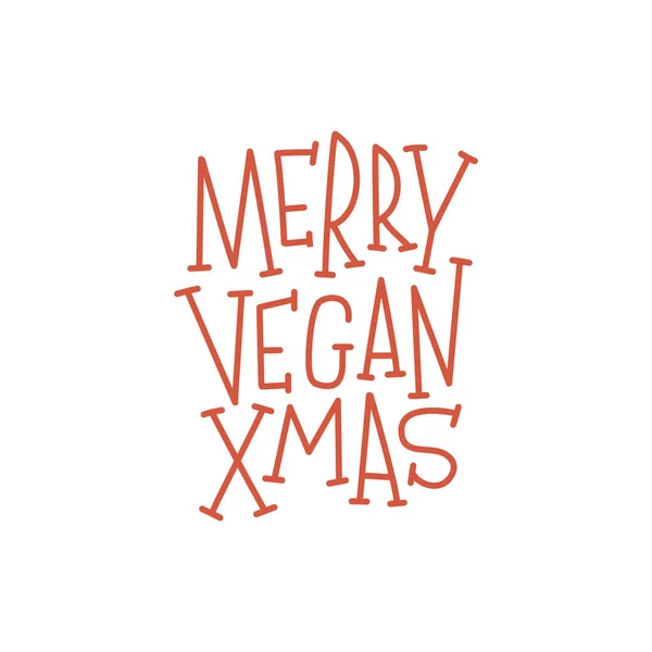 Merry Vegan Xmas. Vector image. — ストックベクタ