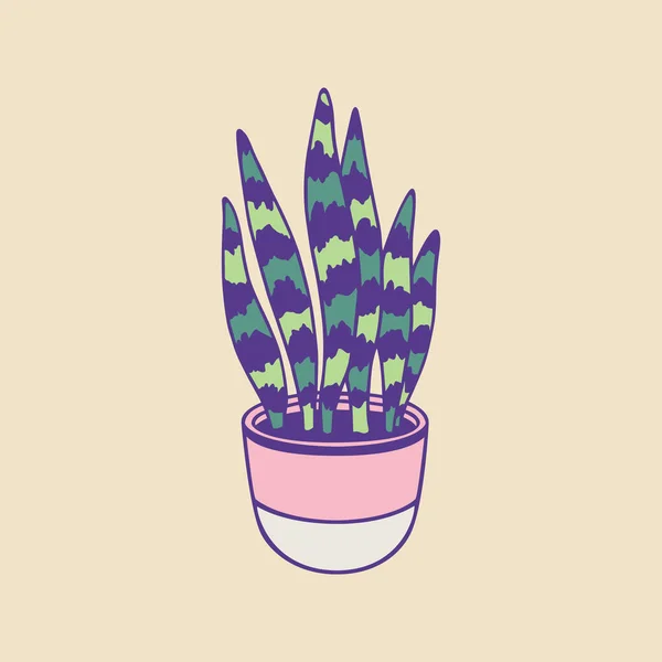 Handgetekende plant. Vectorillustratie. — Stockvector