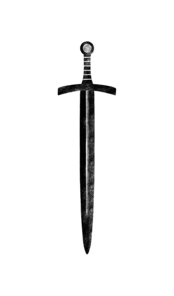 Épée Médiévale Image Peinte Main — Photo