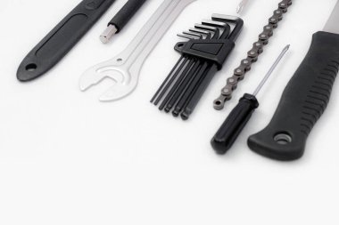 İzole edilmiş beyaz arkaplan üzerindeki bisiklet aracı