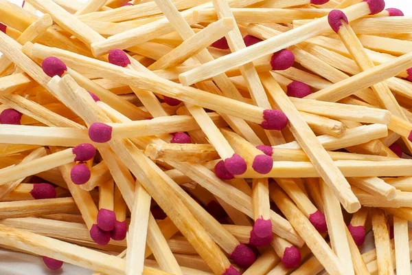 Wooden Matches White Isolated Background — Stock Photo, Image