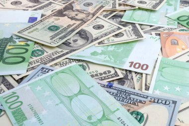 ABD ve Euro banknotlarından yapılan doku