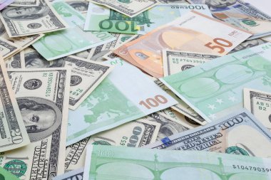 ABD ve Euro banknotlarından yapılan doku