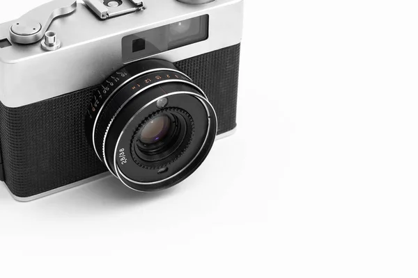 Câmera Filme Retro Backgroun Branco Isolado — Fotografia de Stock