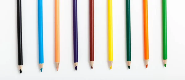 Color Pencils Isolated White Background — Stock Photo, Image