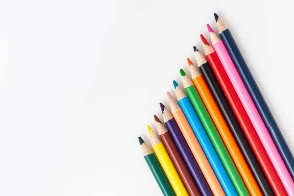 Color Pencils Isolated White Background — Stock Photo, Image