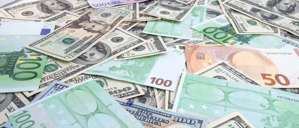 ABD ve Euro banknotlarından yapılmış doku panoraması