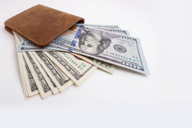 Üzerinde dolar olan cüzdan.