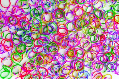 desen çok renkli lastik bant