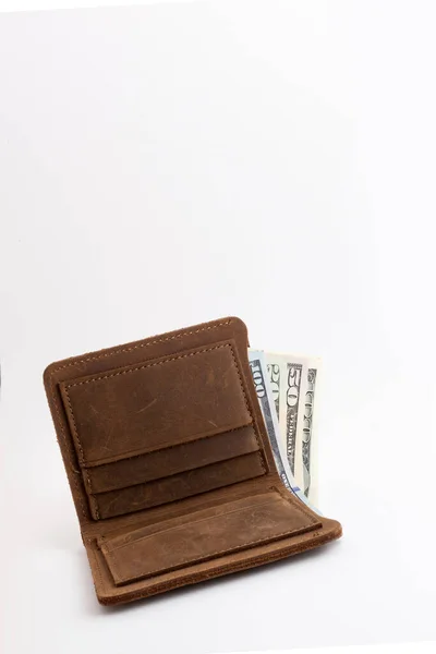 Brieftasche Mit Dollars Ragt Heraus — Stockfoto