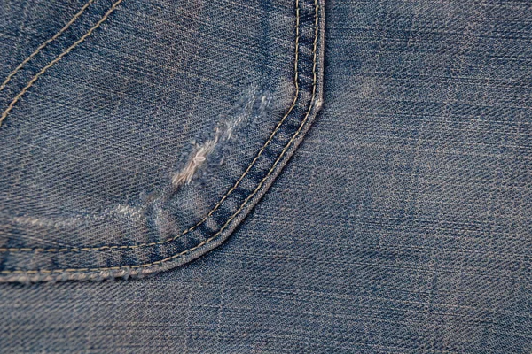 Schäbige Traditionelle Blue Denim Jeans Textur — Stockfoto