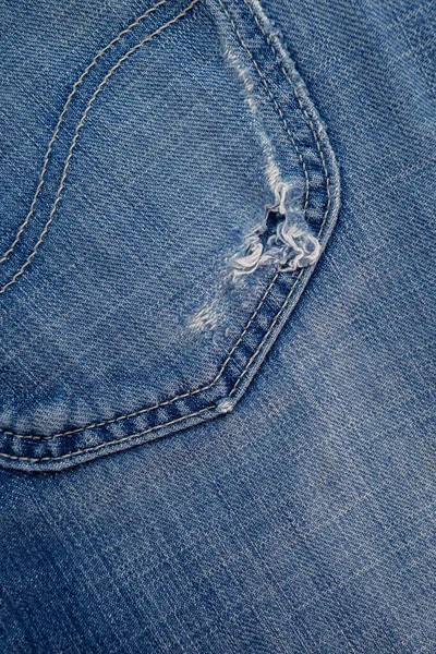Schäbige Traditionelle Blue Denim Jeans Textur — Stockfoto