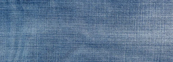 Panorama Shabby Tradicional Azul Denim Jeans Textura —  Fotos de Stock