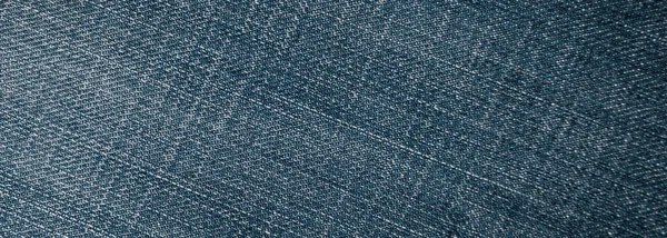 Panorama Schäbige Traditionelle Blue Denim Jeans Textur — Stockfoto