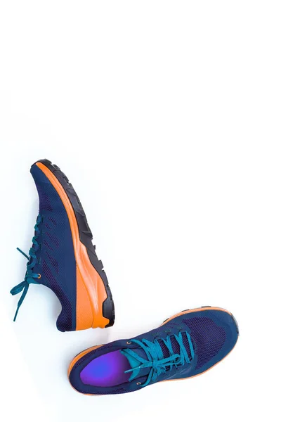 Zapatillas Azules Sobre Fondo Blanco Aislado — Foto de Stock