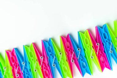 İzole edilmiş beyaz arkaplanda mandal dokusu