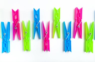 İzole edilmiş beyaz arkaplanda mandal dokusu