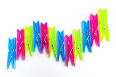 İzole edilmiş beyaz arkaplanda mandal dokusu