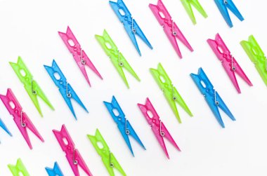 İzole edilmiş beyaz arkaplanda mandal dokusu