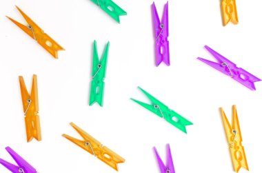 İzole edilmiş beyaz arkaplanda mandal dokusu