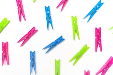 İzole edilmiş beyaz arkaplanda mandal dokusu