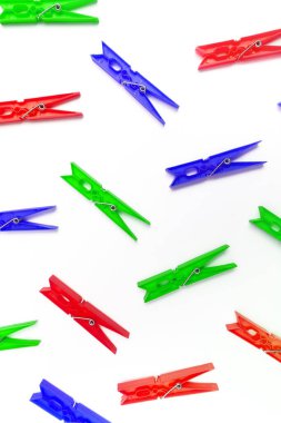 İzole edilmiş beyaz arkaplanda mandal dokusu