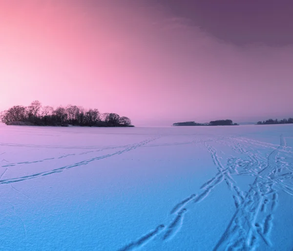 Sur le lac gelé — Photo