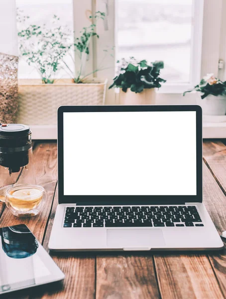 Laptop On Table — Stock Photo, Image