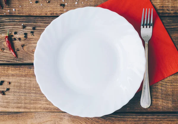 Empty White Plate — Stock Photo, Image