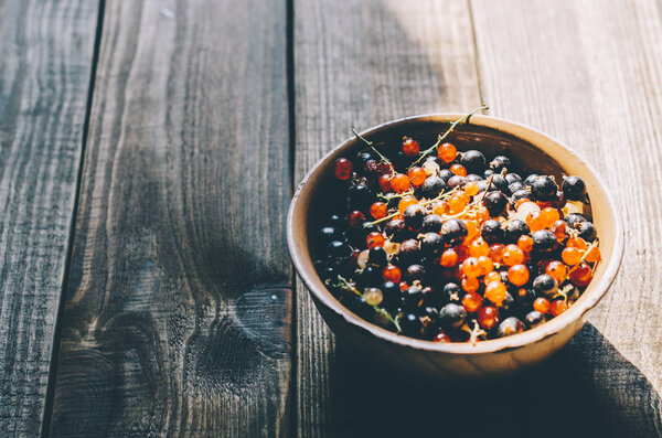 Berries in bowl on Table