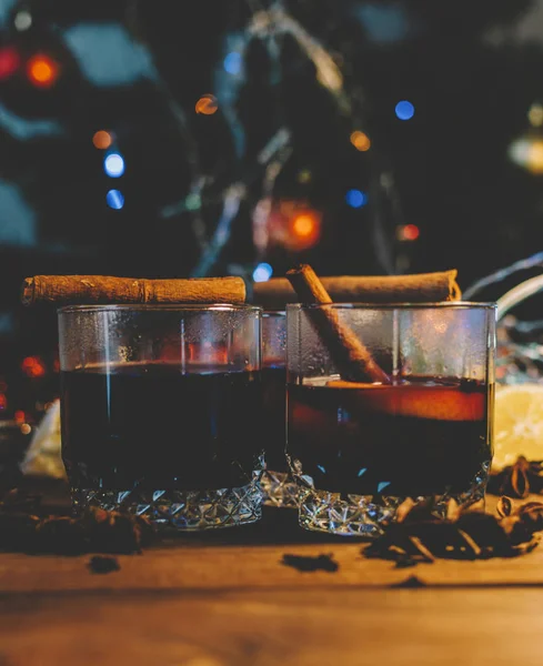 Glasses With Mulled Wine — Stock Photo, Image