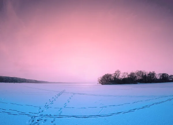 Beau lac gelé — Photo