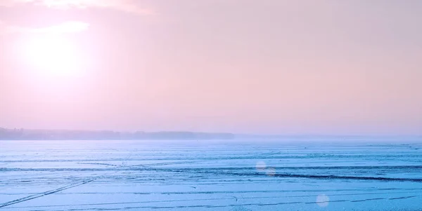 Paysage sur la mer gelée — Photo