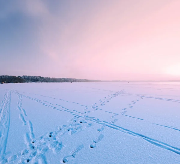 Vackert vinterlandskap — Stockfoto