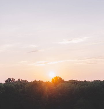 Şehir Parkı içinde güzel gün batımı