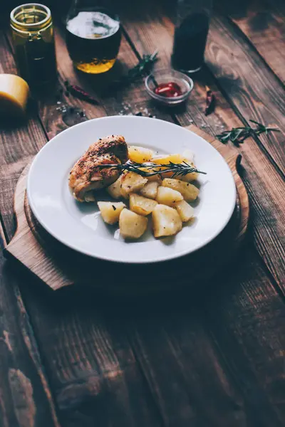 fırında patates ve tavuk 