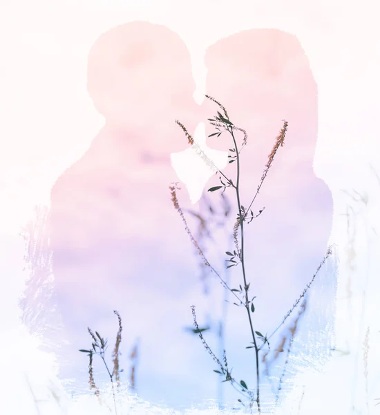 Double Exposure çift ve doğa